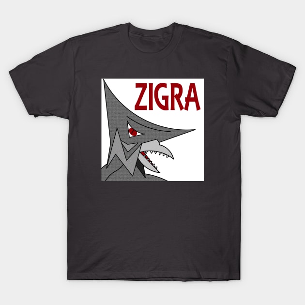 Zigra - White T-Shirt by scribbledeath